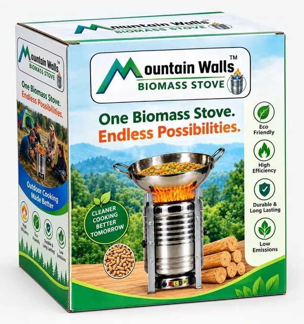 Mountain Walls stove box at an angle